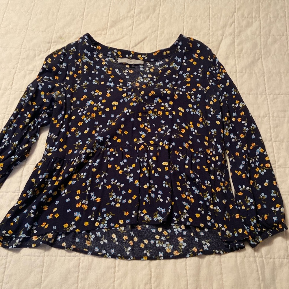 Loft ruffle blouse
